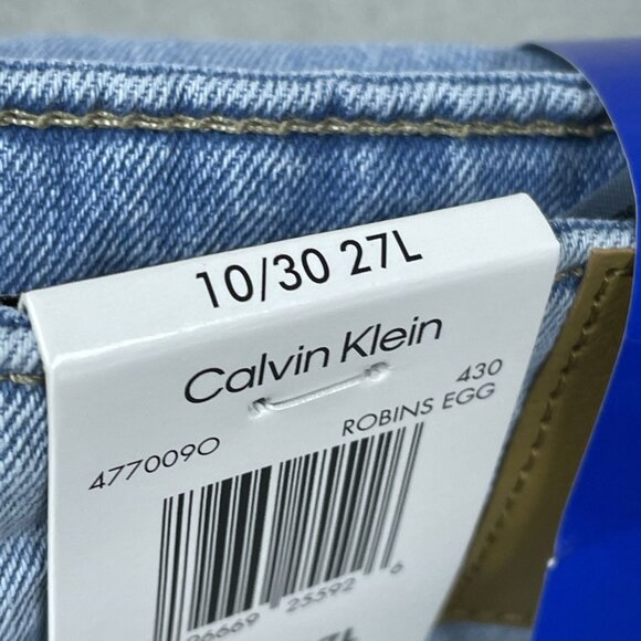 Calvin Klein Women's 10/30 High Rise Skinny Jeans Robins Egg d1040 - Picture 3 of 5